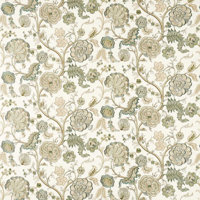 Sanderson Salisbury Embroidery Yew Green Fabric DHIF237606