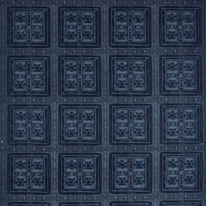 Sanderson Shand Gate Jodhpur Blue Fabric DHIF237614