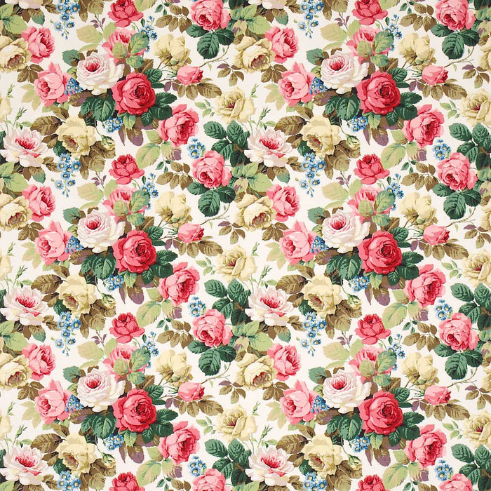 Sanderson Chelsea Rose/Green/Ivory C2204 Fabric Sample DKH1C2204