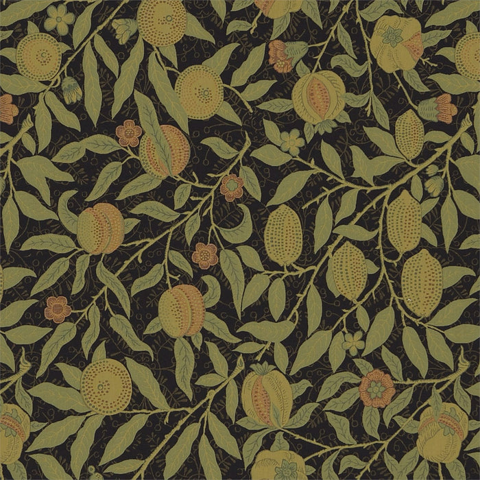 Morris & Co Fruit Black/Claret Fabric Sample DM6W230286