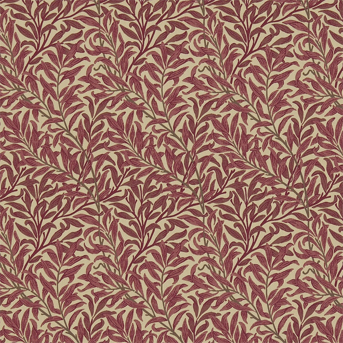 Morris & Co Willow Bough Crimson/Manilla 230288 Fabric Sample DM6W230288