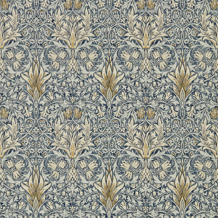Morris & Co Snakeshead Indigo/Cumin Wallpaper Sample DMA4216428