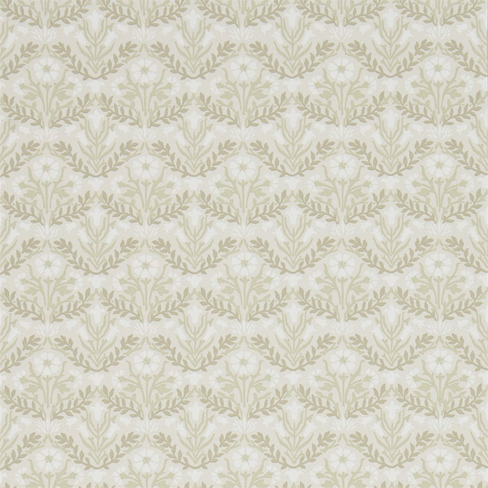 Morris & Co Morris Bellflowers Manilla/Olive Wallpaper Sample DMA4216434