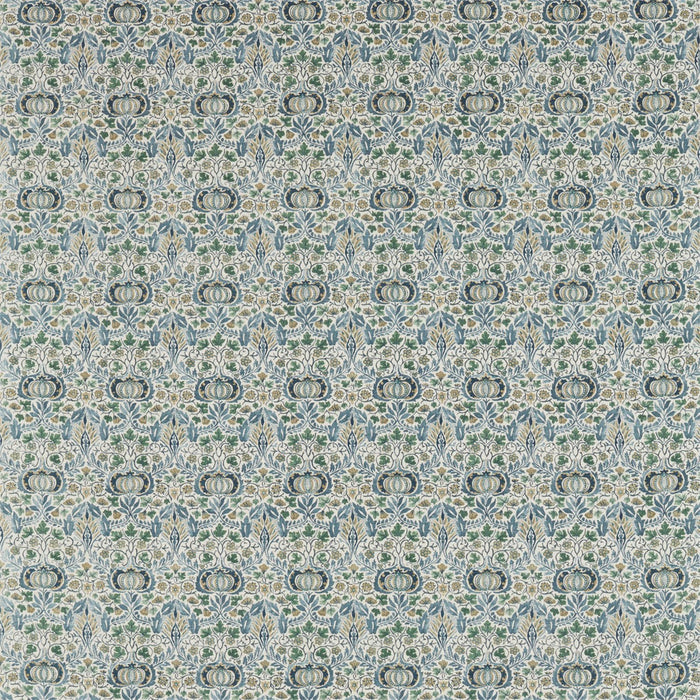 Morris & Co Little Chintz Slate Blue/Fennel Fabric Sample DMA4226406