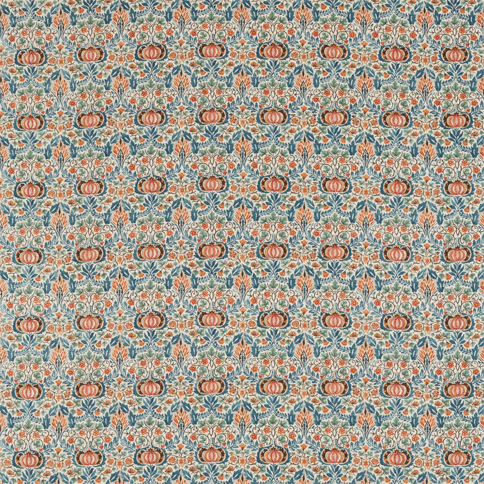 Morris & Co Little Chintz Teal/Saffron Fabric Sample DMA4226409