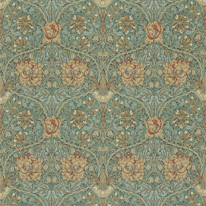 Morris & Co Honeysuckle & Tulip Privet/Honeycomb Fabric Sample DMORHO202