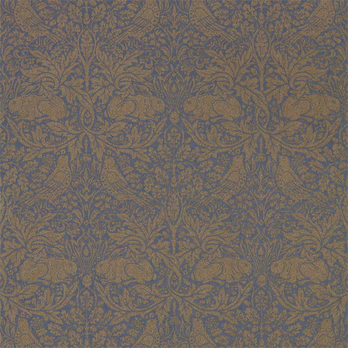 Morris & Co Pure Brer Rabbit Ink/Gold 216530 Wallpaper Sample DMPN216530