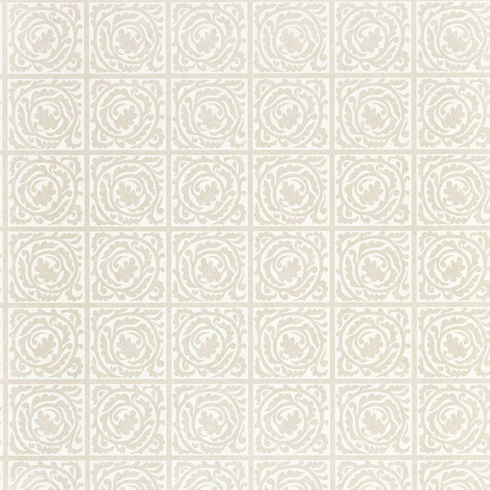 Morris & Co Pure Scroll White Clover 216545 Wallpaper Sample DMPN216545