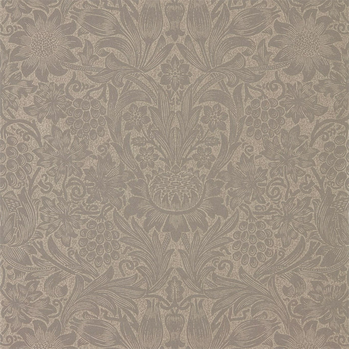 Morris & Co Pure Sunflower Mole/Gold 216045 Wallpaper Sample DMPU216045