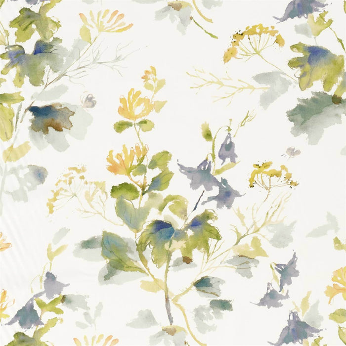 Sanderson Honey Flowers Anise/Slate 226739 Fabric Sample DNTF226739