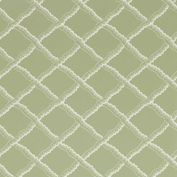 Sanderson Rye Shed Green Wallpaper DSAB217436