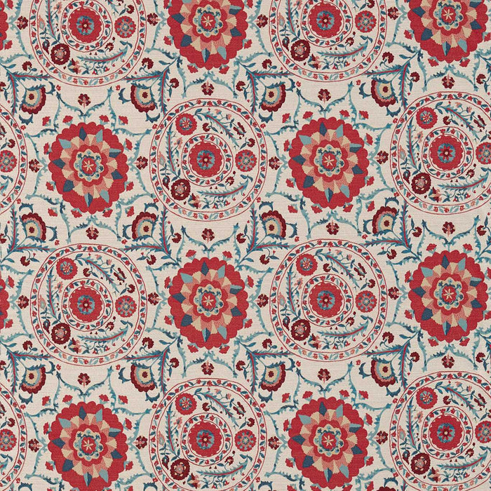 Sanderson Anthos Red/Indigo 235332 Fabric Sample DSHW235332