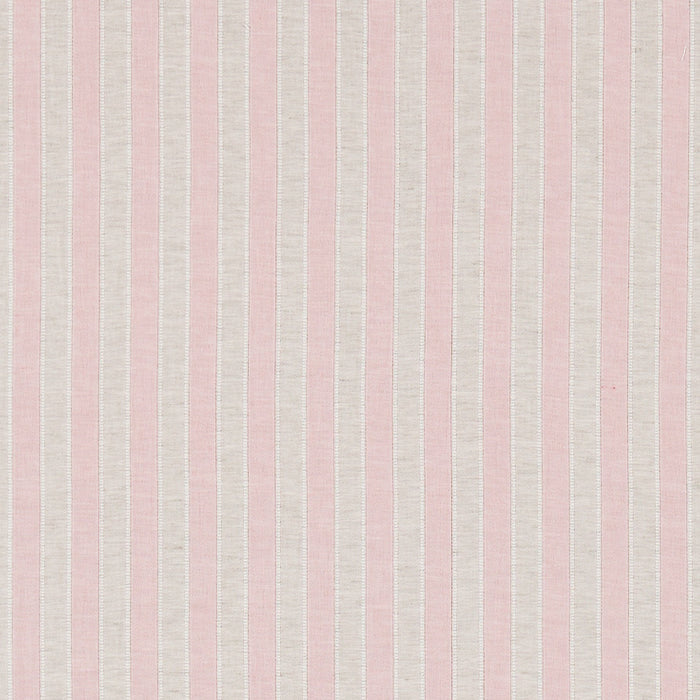 Sanderson Sorilla Stripe Shell Pink/Linen Fabric Sample DSOR234359