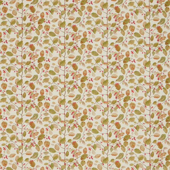 Sanderson Woodland Berries Rosehip/Moss 225530 Fabric Sample DWOW225530