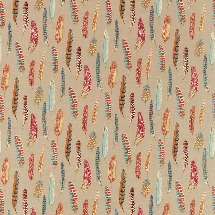 Sanderson Lismore Teal/Russet 226522 Fabric Sample DYSI226522