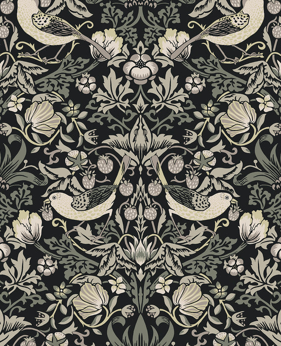 Seabrook Designs Fragaria Garden Blacksmith Wallpaper ET11200