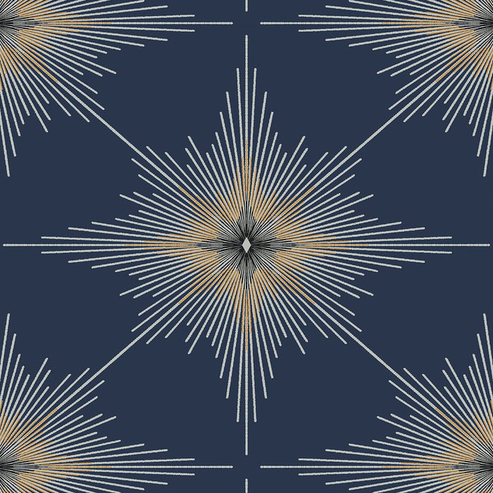 Seabrook Designs North Star Navy Blue Wallpaper ET11402