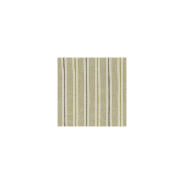 Clarke & Clarke Sackville Stripe Heather/Linen Fabric Sample F1046/03.CAC.0