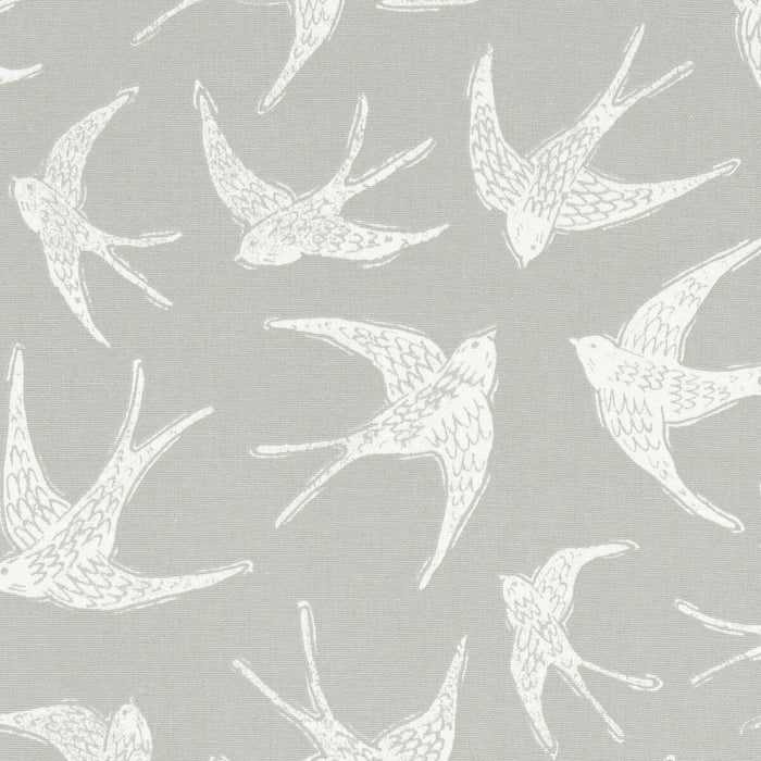 Clarke & Clarke Fly Away Grey Fabric Sample F1187/02.CAC.0