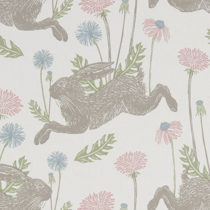 Clarke & Clarke March Hare Pastel Fabric Sample F1190/03.CAC.0