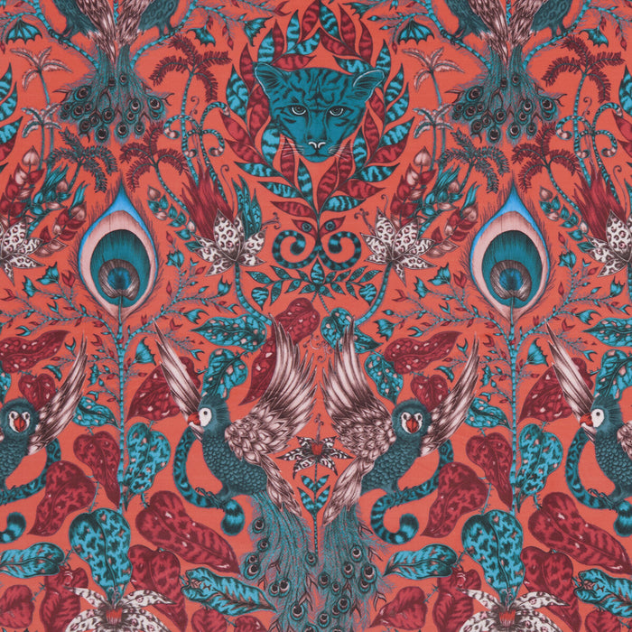 Clarke & Clarke Amazon Velvet Red Fabric Sample F1206/01.CAC.0
