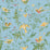 Cole & Son Hummingbirds Cotton Print Yellow/Blue Fabric Sample F125/3011.CS.0