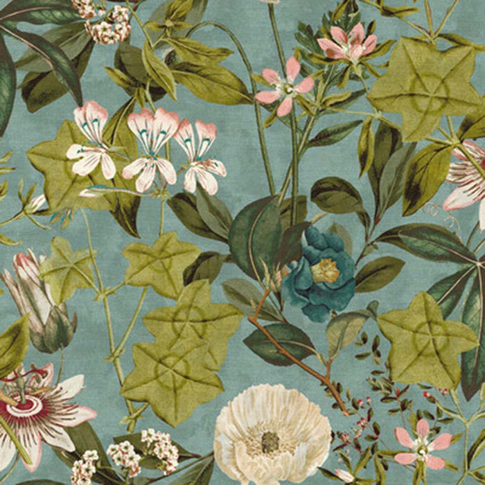 Clarke & Clarke Passiflora Mineral/Blush Fabric Sample F1304/04.CAC.0