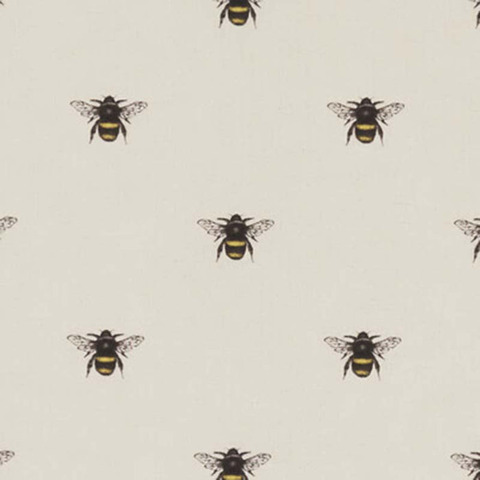 Clarke & Clarke Abeja Ivory Fabric Sample F1325/02.CAC.0