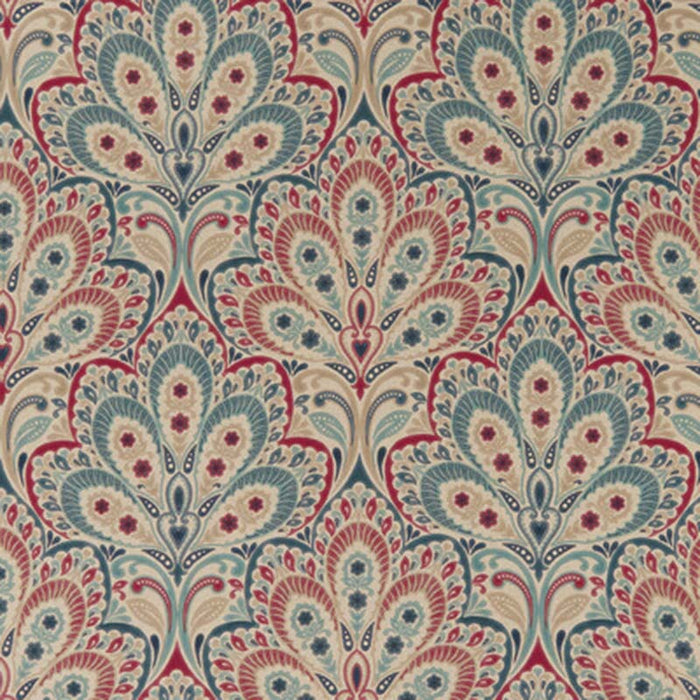 Clarke & Clarke Persia Denim/Raspberry Fabric Sample F1332/02.CAC.0