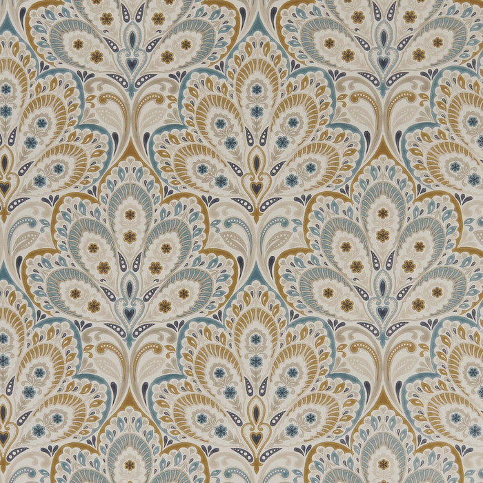 Clarke & Clarke Persia Teal/Spice Fabric Sample F1332/05.CAC.0