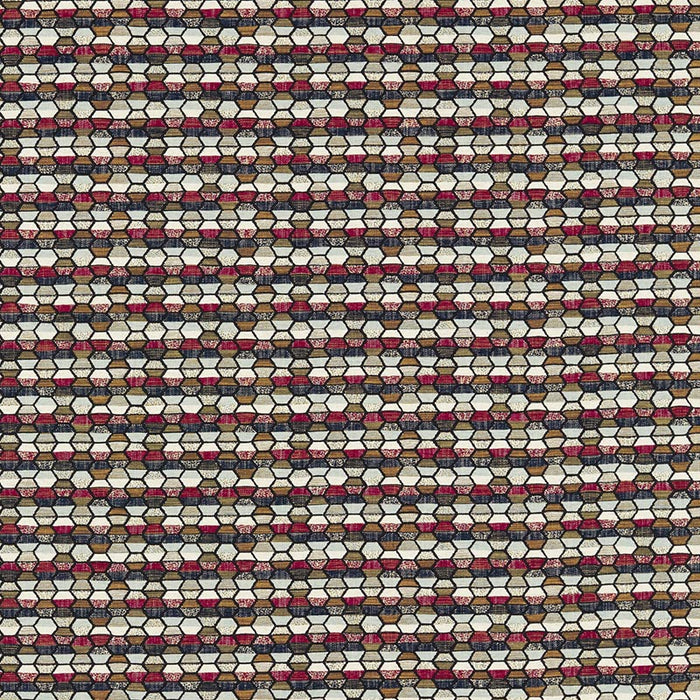 Clarke & Clarke Cosmic Midnight/Ruby Fabric F1616/02.CAC.0