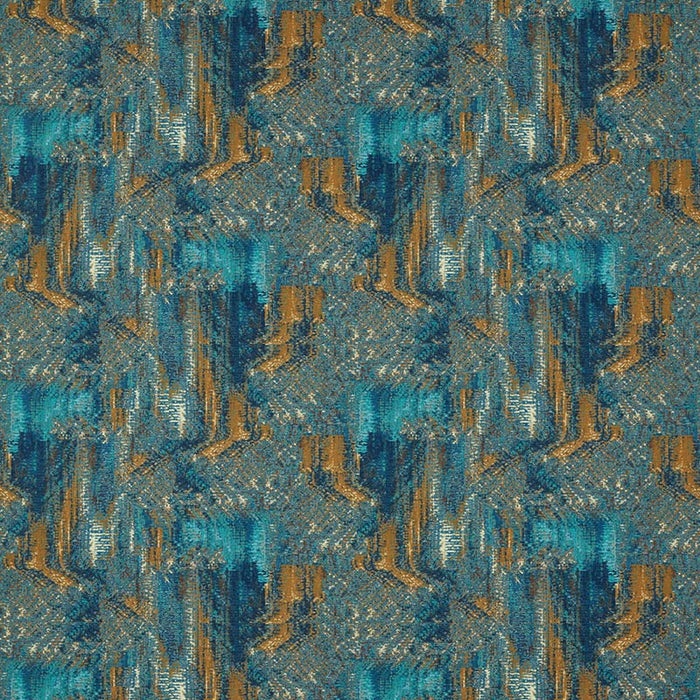 Clarke & Clarke Hillcrest Velvet Teal/Spice Fabric F1649/05.CAC.0