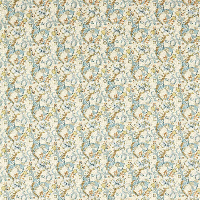 Clarke & Clarke Golden Lily Linen/Teal Fabric F1677/04.CAC.0