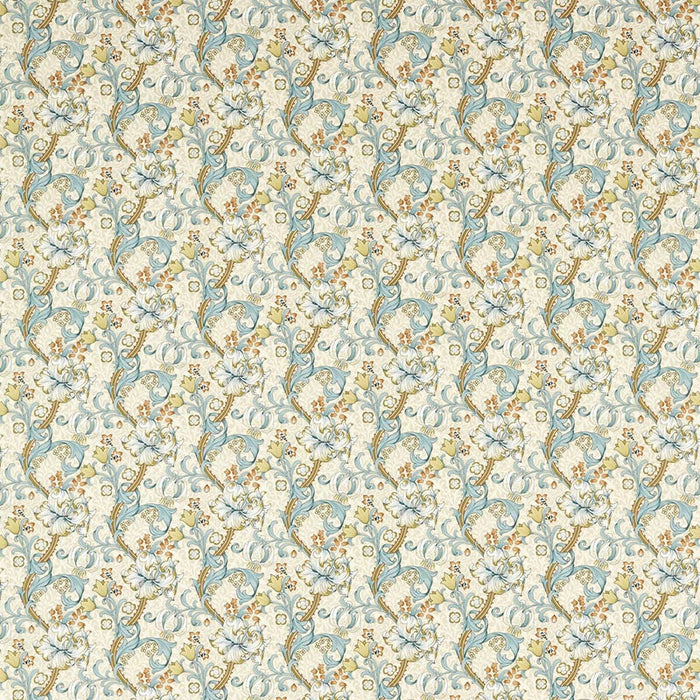 Clarke & Clarke Golden Lily Linen/Teal Fabric Sample F1677/04.CAC.0