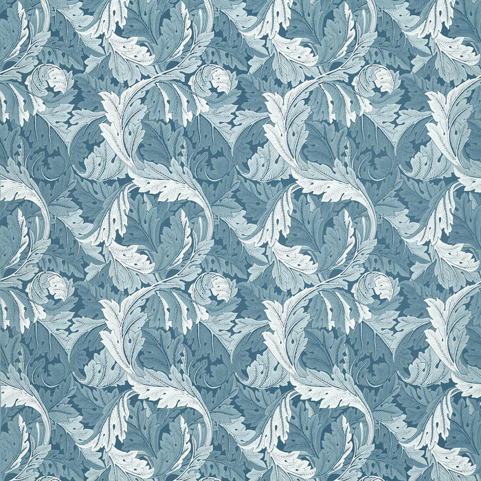 Clarke & Clarke Acanthus Jacquard Denim Fabric Sample F1740/01.CAC.0