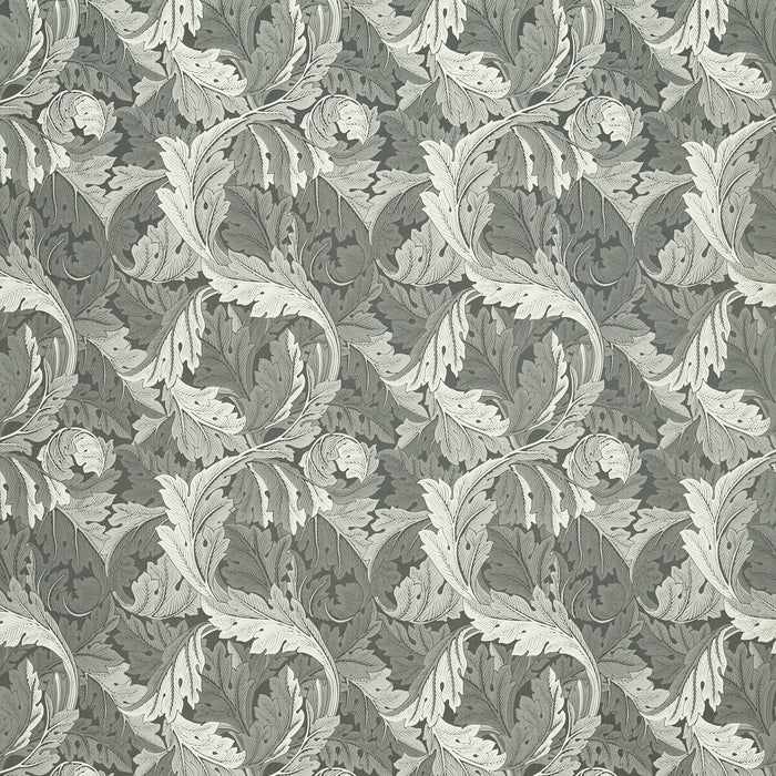 Clarke & Clarke Acanthus Jacquard Slate Fabric Sample F1740/05.CAC.0