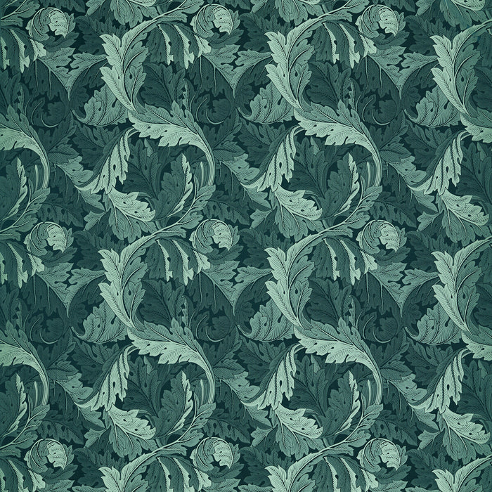 Clarke & Clarke Acanthus Jacquard Teal Fabric Sample F1740/06.CAC.0