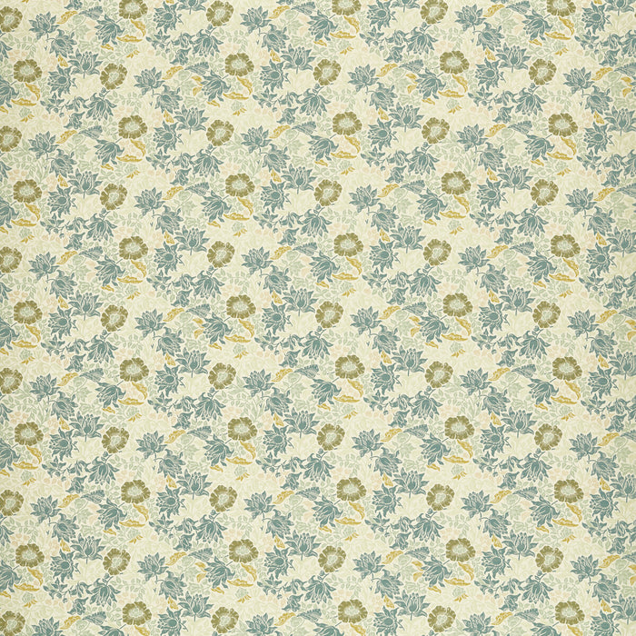 Clarke & Clarke Mallow Jacquard Mineral/Chartreuse Fabric F1743/03.CAC.0