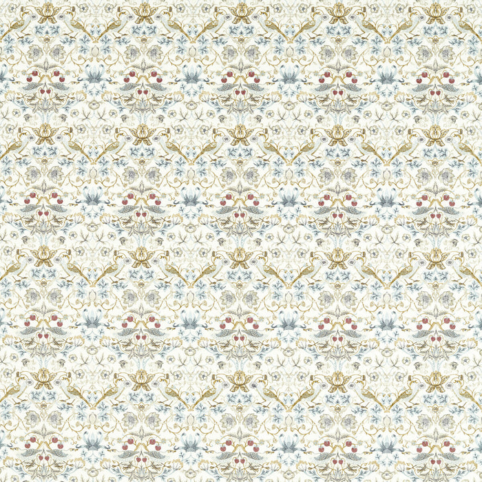 Clarke & Clarke Strawberry Thief Embroidery Denim Fabric F1745/02.CAC.0