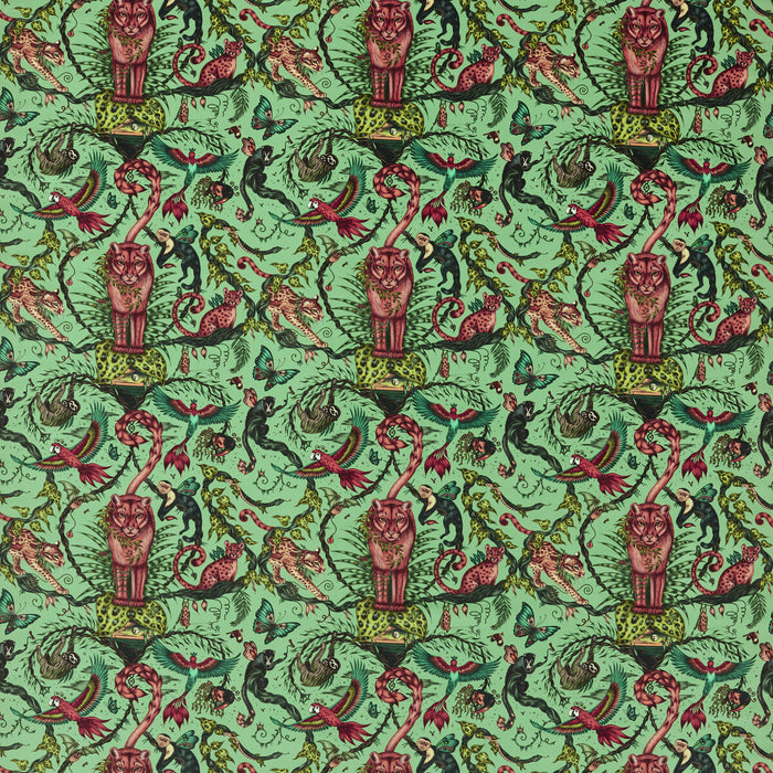 Clarke & Clarke Bosque Dreams Velvet Aquamarine Fabric F1749/01.CAC.0