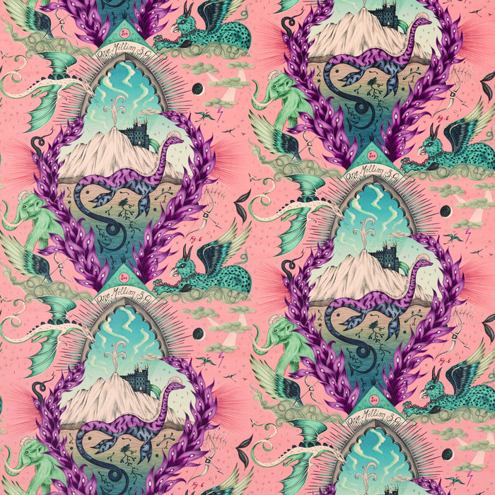 Clarke & Clarke Highlandia Velvet Pink Fabric F1752/02.CAC.0
