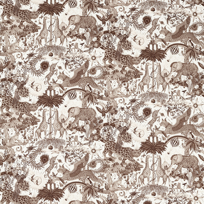 Clarke & Clarke Paradise Lost Sepia Fabric Sample F1756/02.CAC.0