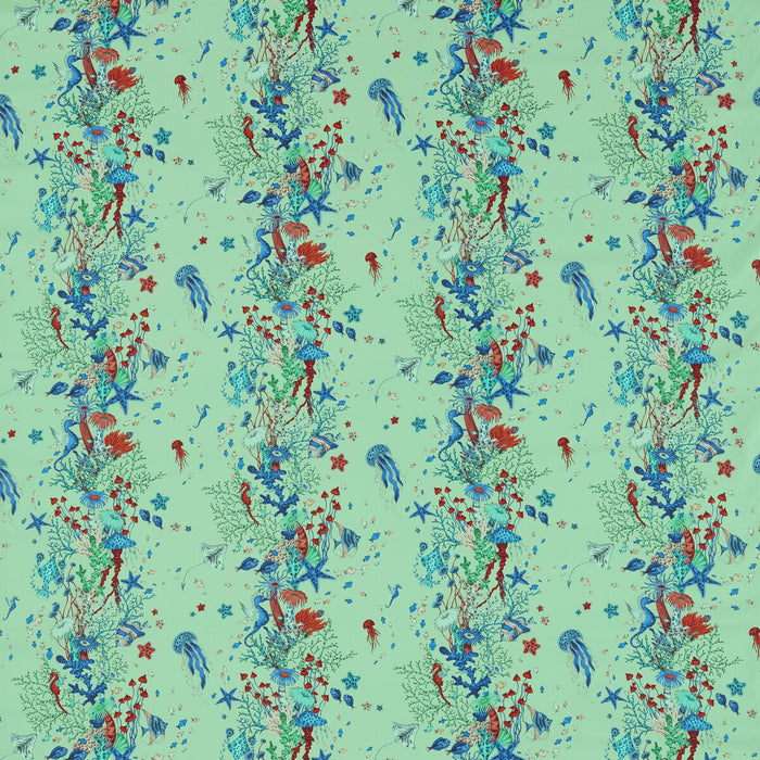 Clarke & Clarke Seaforest Aqua Fabric Sample F1760/01.CAC.0