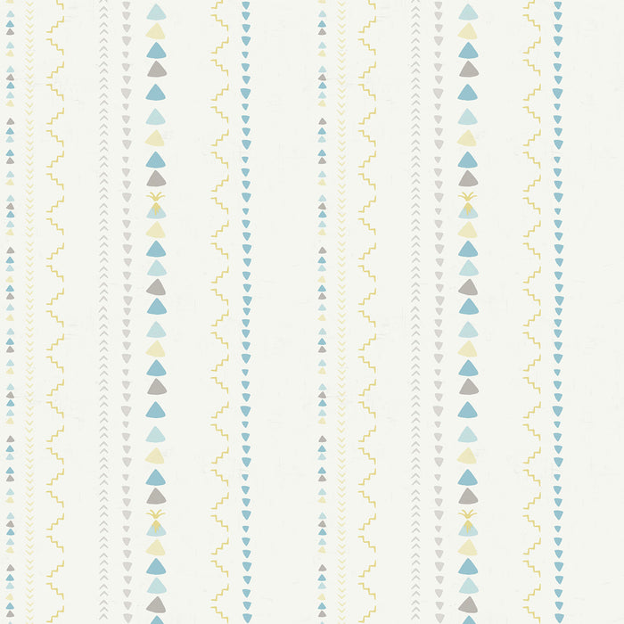 Seabrook Designs Volcano Stripe Gray, Gold, And Blue Wallpaper Sample FA40112
