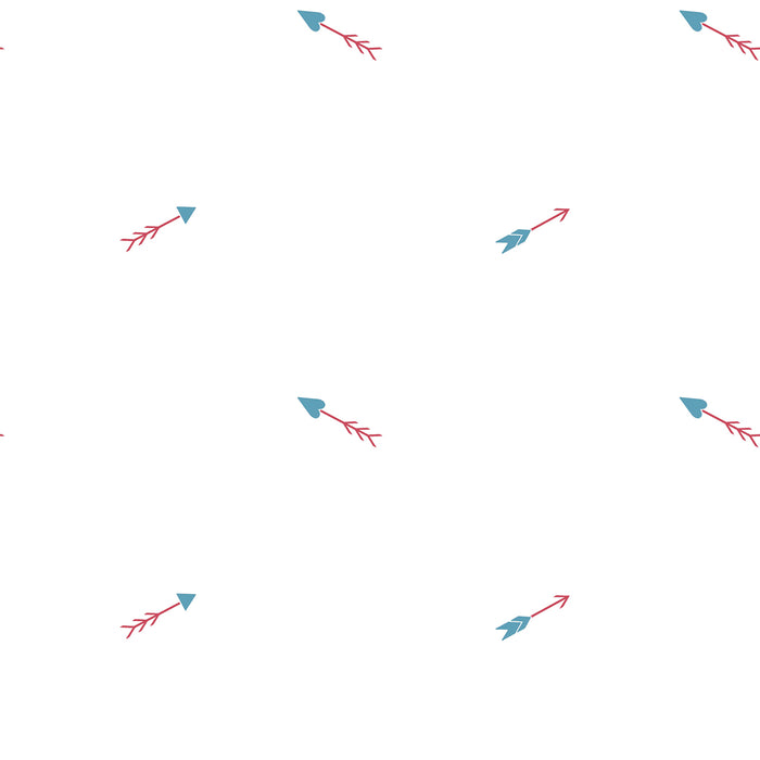 Seabrook Designs Hearts And Darts Cerulean And Crimson Wallpaper Sample FA42302