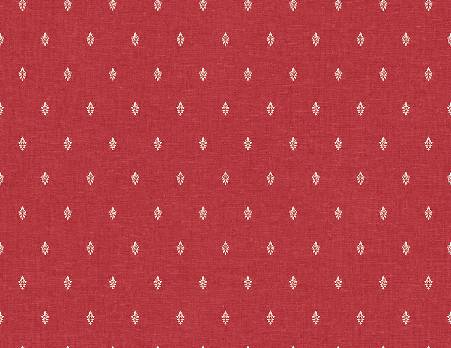 Seabrook Designs Petite Feuille Sprig Antique Ruby Wallpaper FC60601