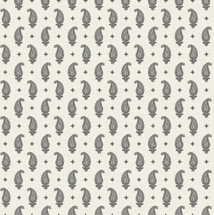 Seabrook Designs Maia Paisley Poppy Seed Wallpaper Sample FC62400