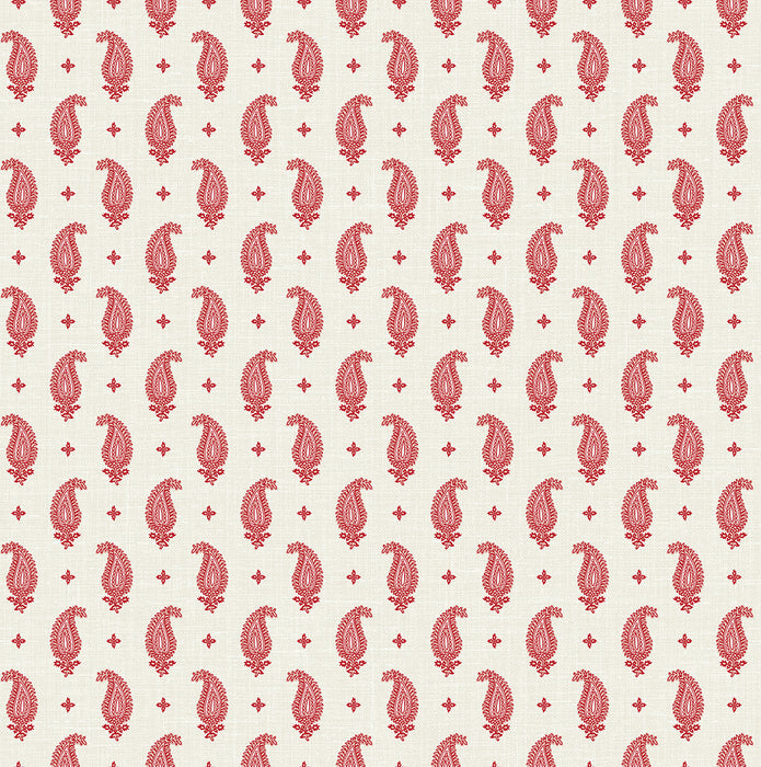 Seabrook Designs Maia Paisley Antique Ruby Wallpaper Sample FC62401