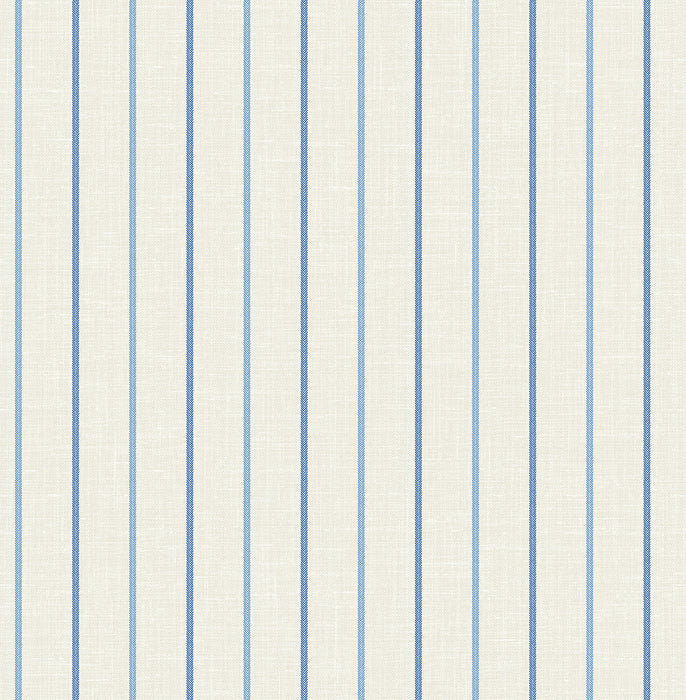 Seabrook Designs Andree Stripe French Blue & Denim Wash Wallpaper Sample FC62502