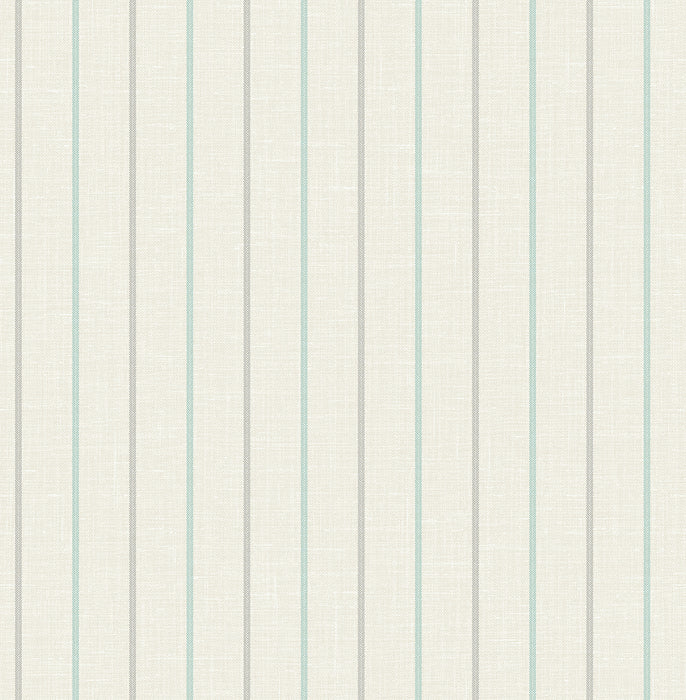 Seabrook Designs Andree Stripe Summer Sky & French Blue Wallpaper Sample FC62508
